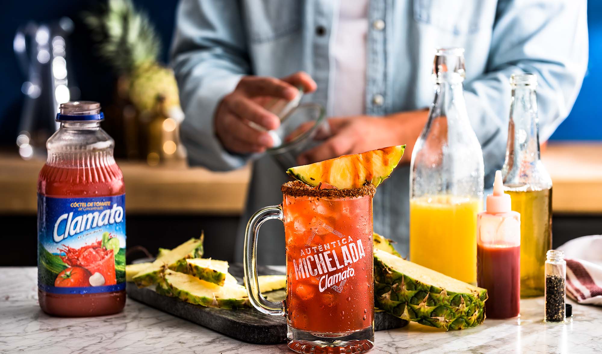 Receta Michelada Piña Clamato Bebida