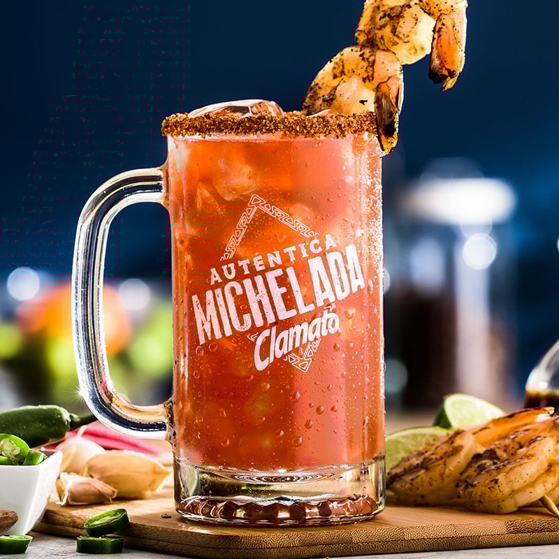 Receta Michelada de Camarón Clamato Bebida