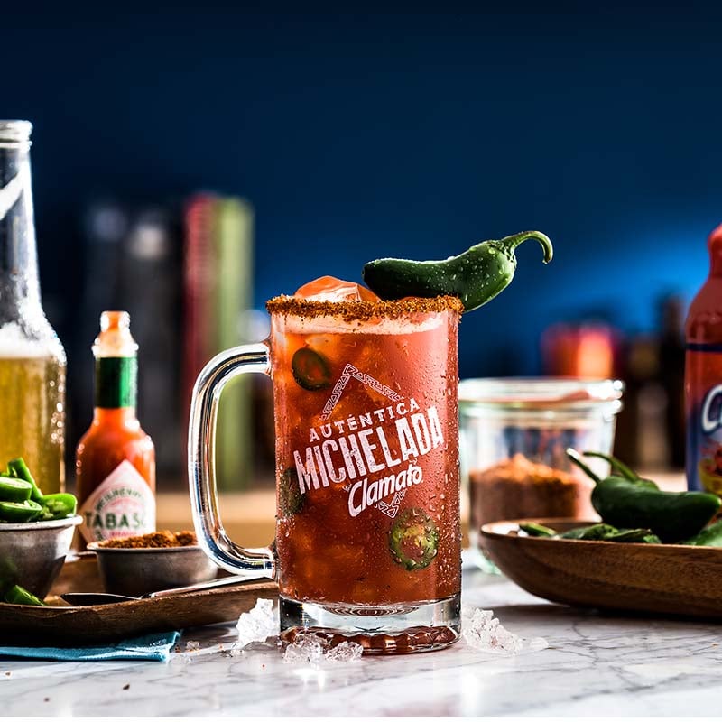 Spicy Clamato Michelada Drink Recipe