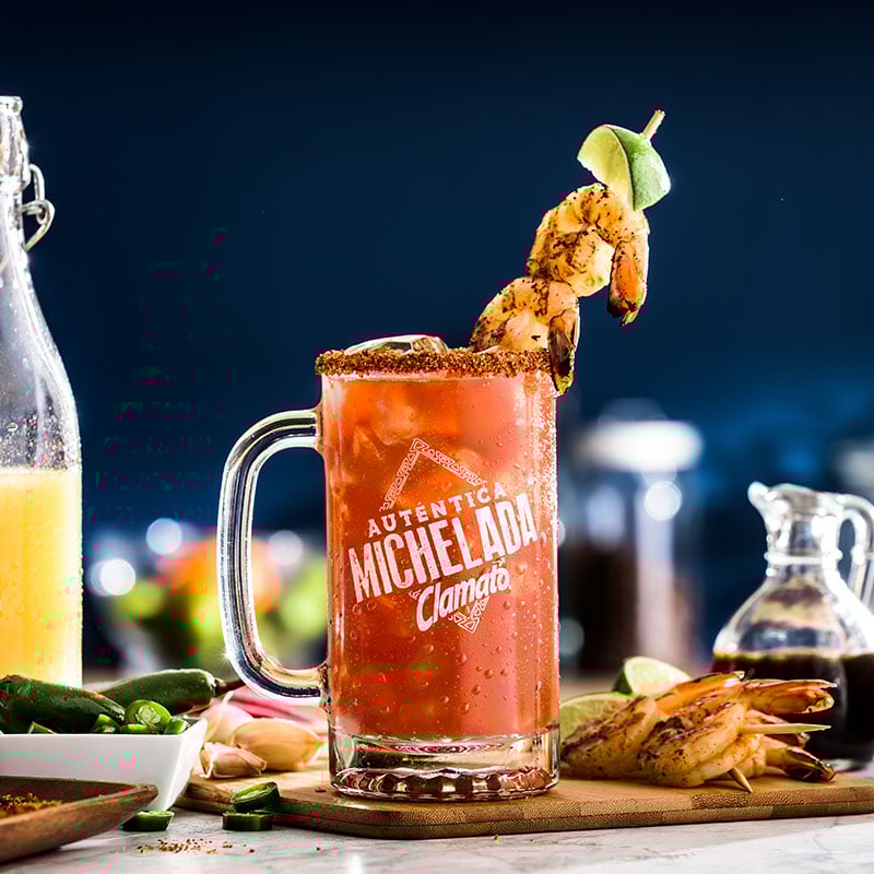 Receta Michelada de Camarón Clamato Bebida
